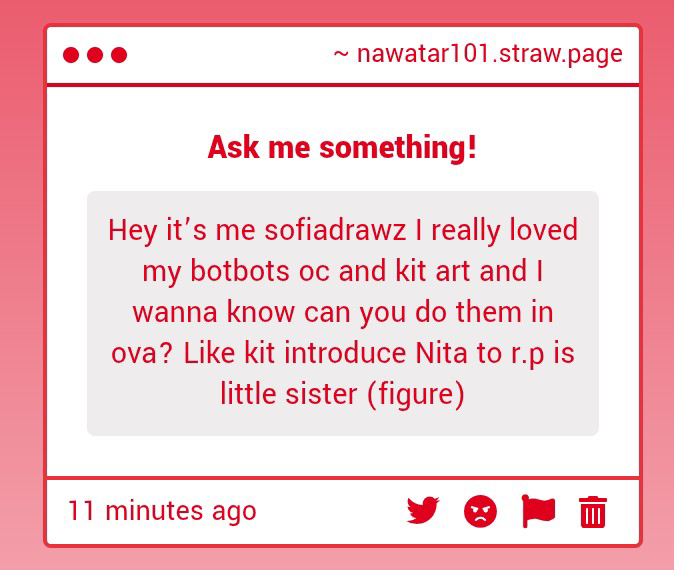 Nawatar_101's tweet photo. Kit introduces Nita to R.P (OVA Style)
Request by @SofiaGo38200180 in Strawpage
I hope, you like it❤️✨

#BrawlStars #TransformersBotbots #Crossover #Art #Anime #Kit #RP #Nita #BrawlStarsKit #BotbotsRP #BrawlStarsNita #Fanart https://t.co/3njkMgnPi6