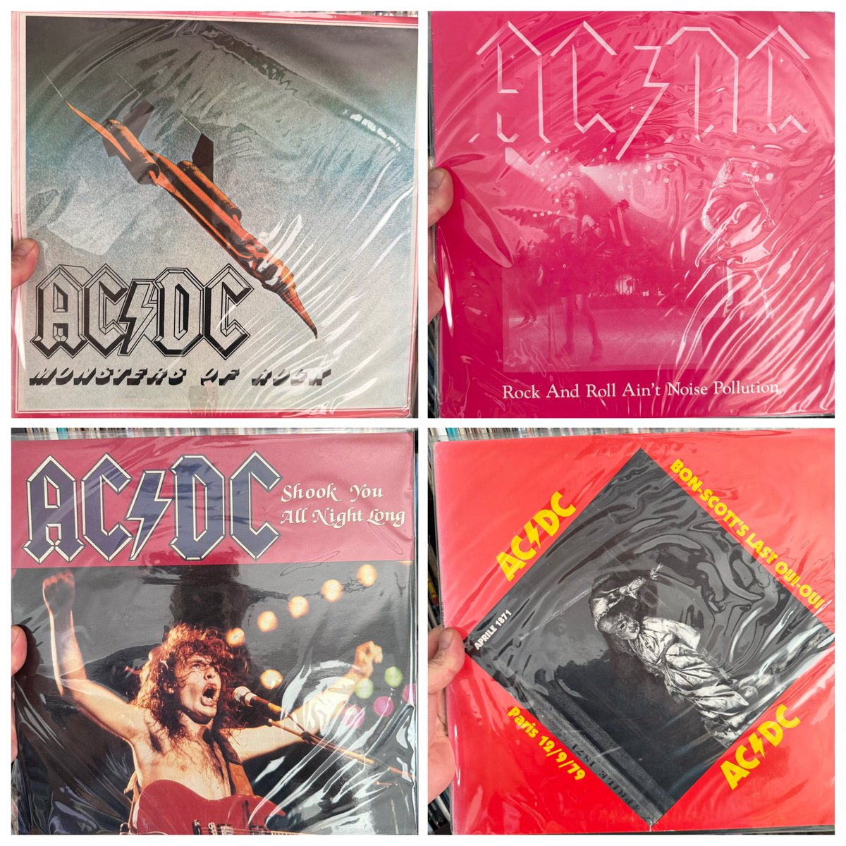 LesPurves's tweet image. Pick your favourite ⚡️

AC/DC bootlegs:
• Monsters of Rock  
• Rock and Roll Ain’t Noise Pollution  
• Shook You All Night Long  
• Bon Scott’s Last Outing (Paris ’79)

What are you spinning?

#ACDC #VinylCollectors #vinylcollector #RecordCollection #NowSpinning