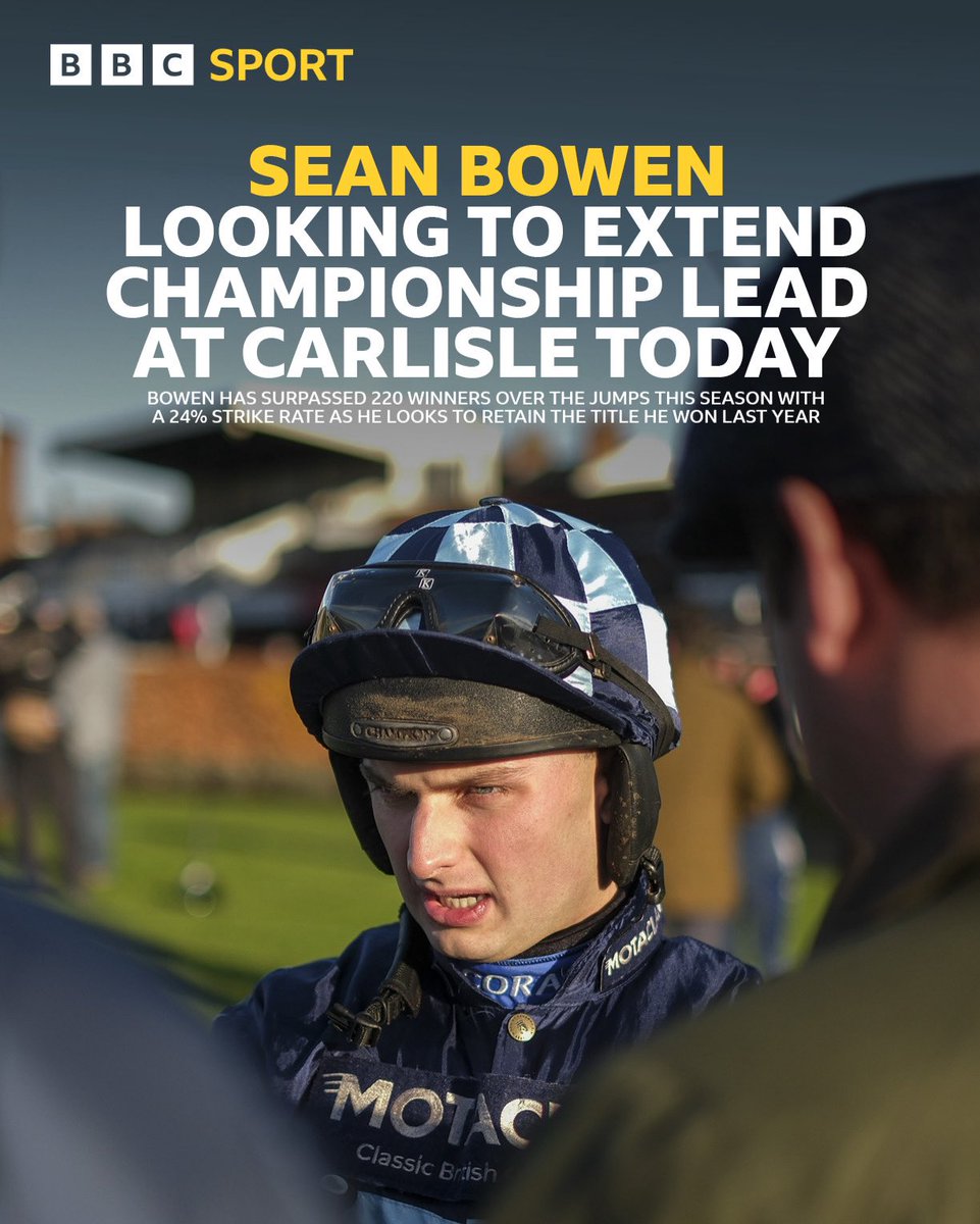 Bowen has six rides as Carlisle’s stages its Easter Saturday meeting ...