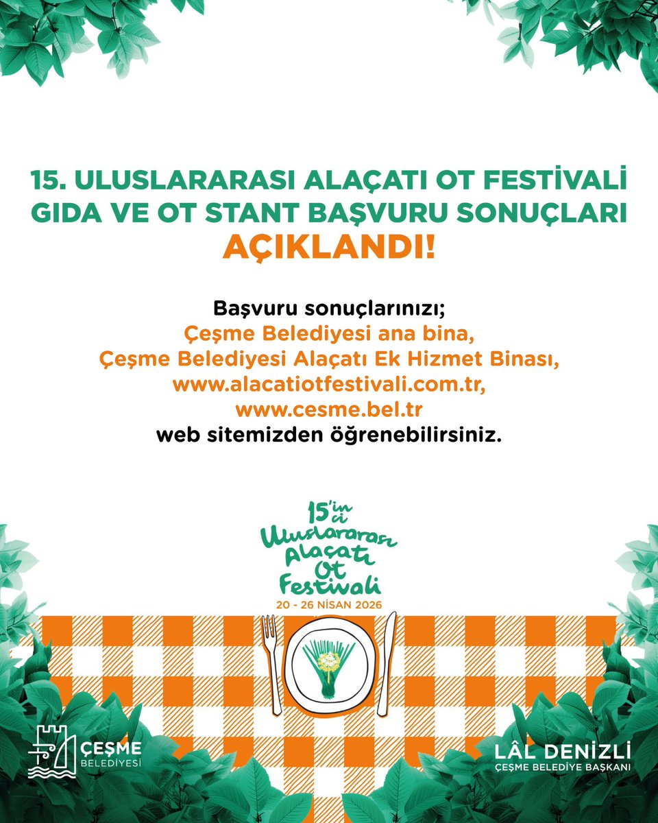 Çeşme Belediyesi tweet media