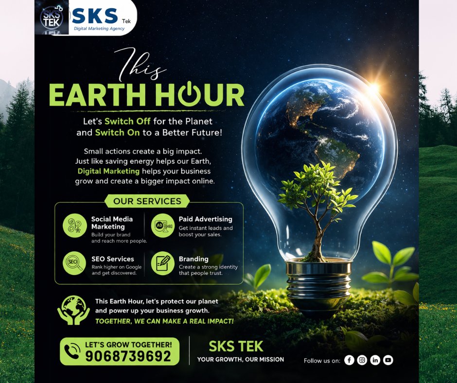 sks_tek's tweet image. “60 minutes. One planet. Infinite impact.”
#EarthHour #SaveEarth #SKSTek #Trending