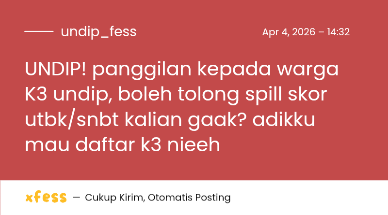 UNDIP MENFESS tweet media