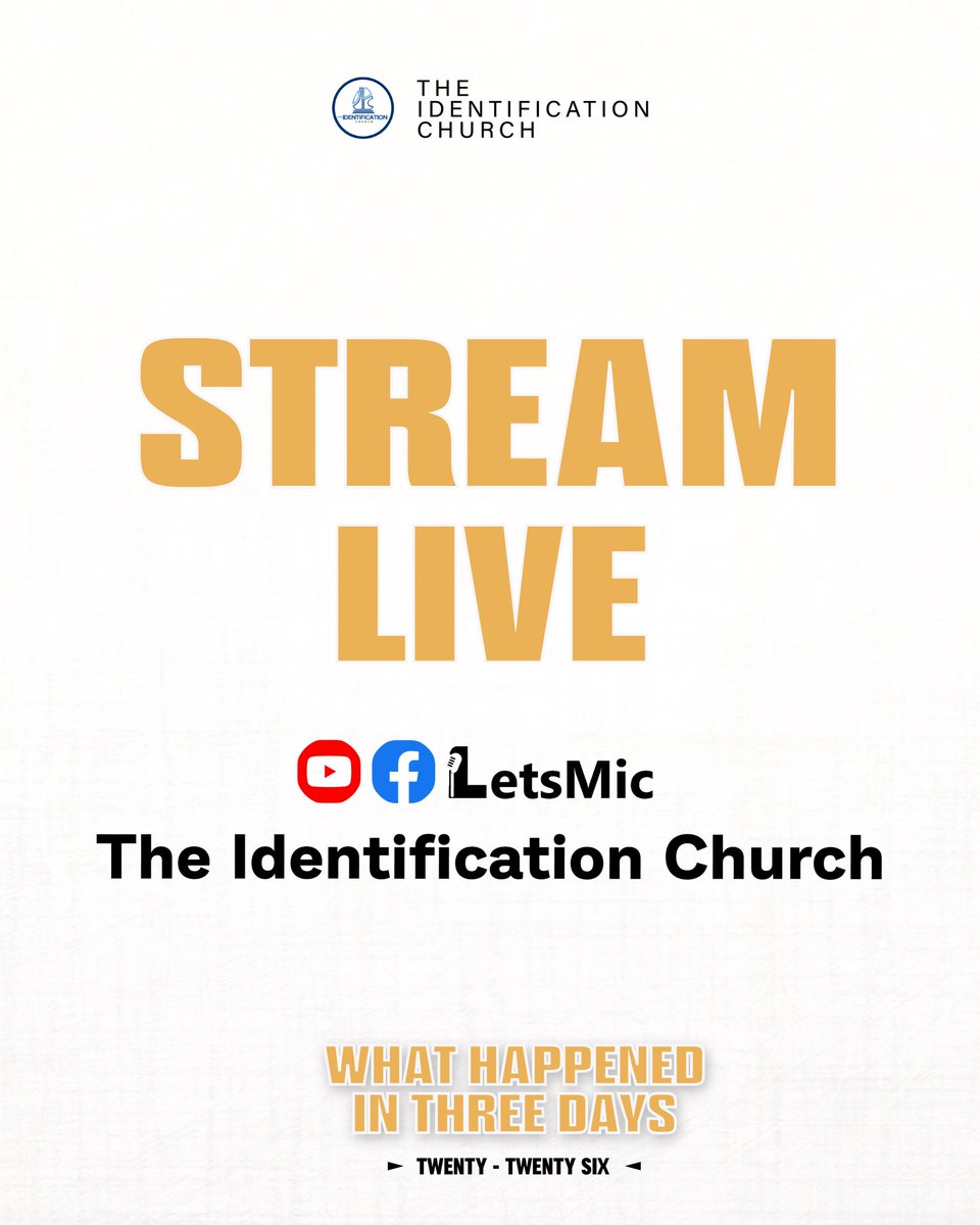 identifichurch's tweet photo. What Happened In 3 Days | Day 2 Session 1 is now LIVE!

YouTube: https://t.co/WyngqpZ8kV

Facebook: https://t.co/M5o19xtGbI

LetsMic: https://t.co/zgvx35CShf https://t.co/FvWeSgSbMD