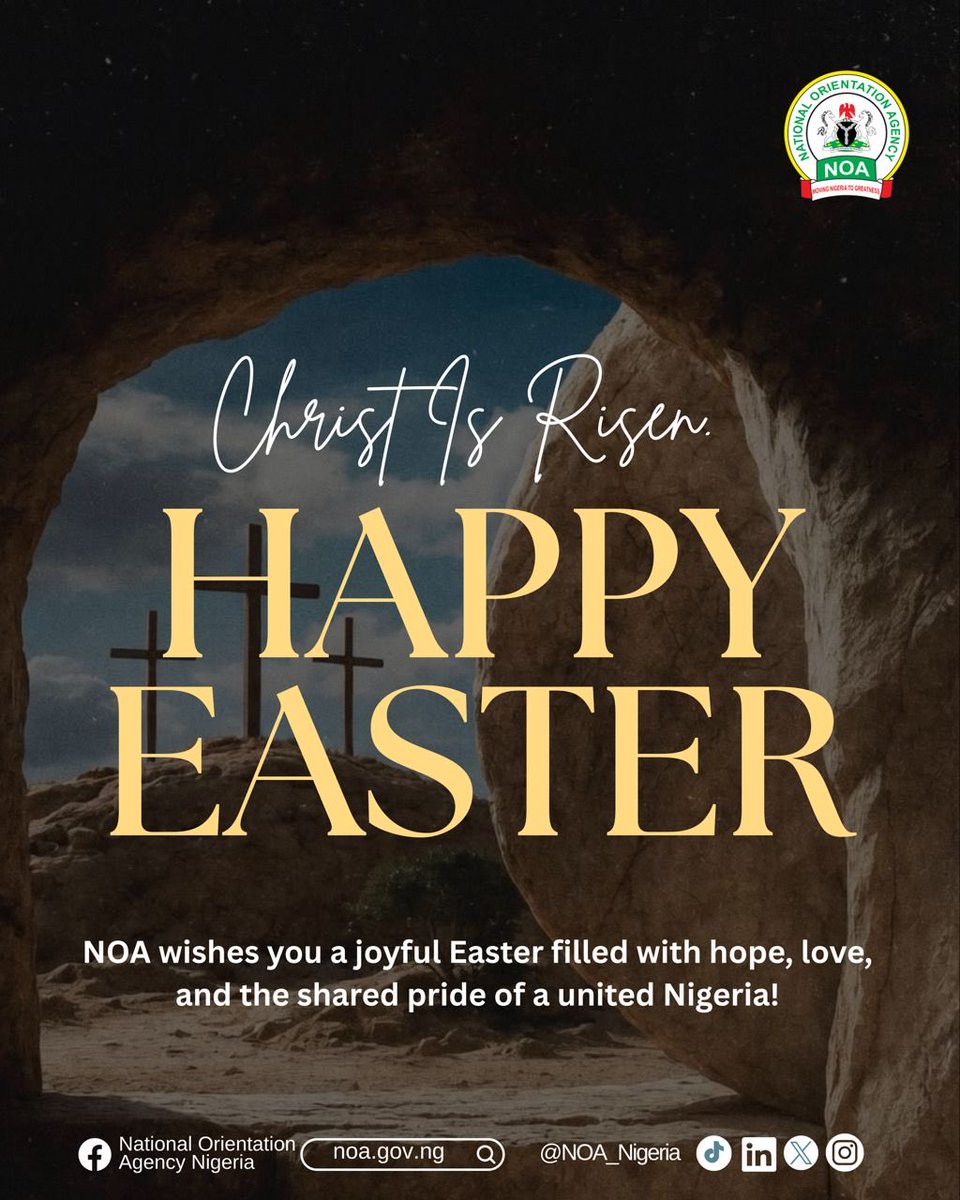 DG NOA Tasks Nigerians on Love, Tolerance, Unity as Nation Marks Easter

Read More: noa.gov.ng/news