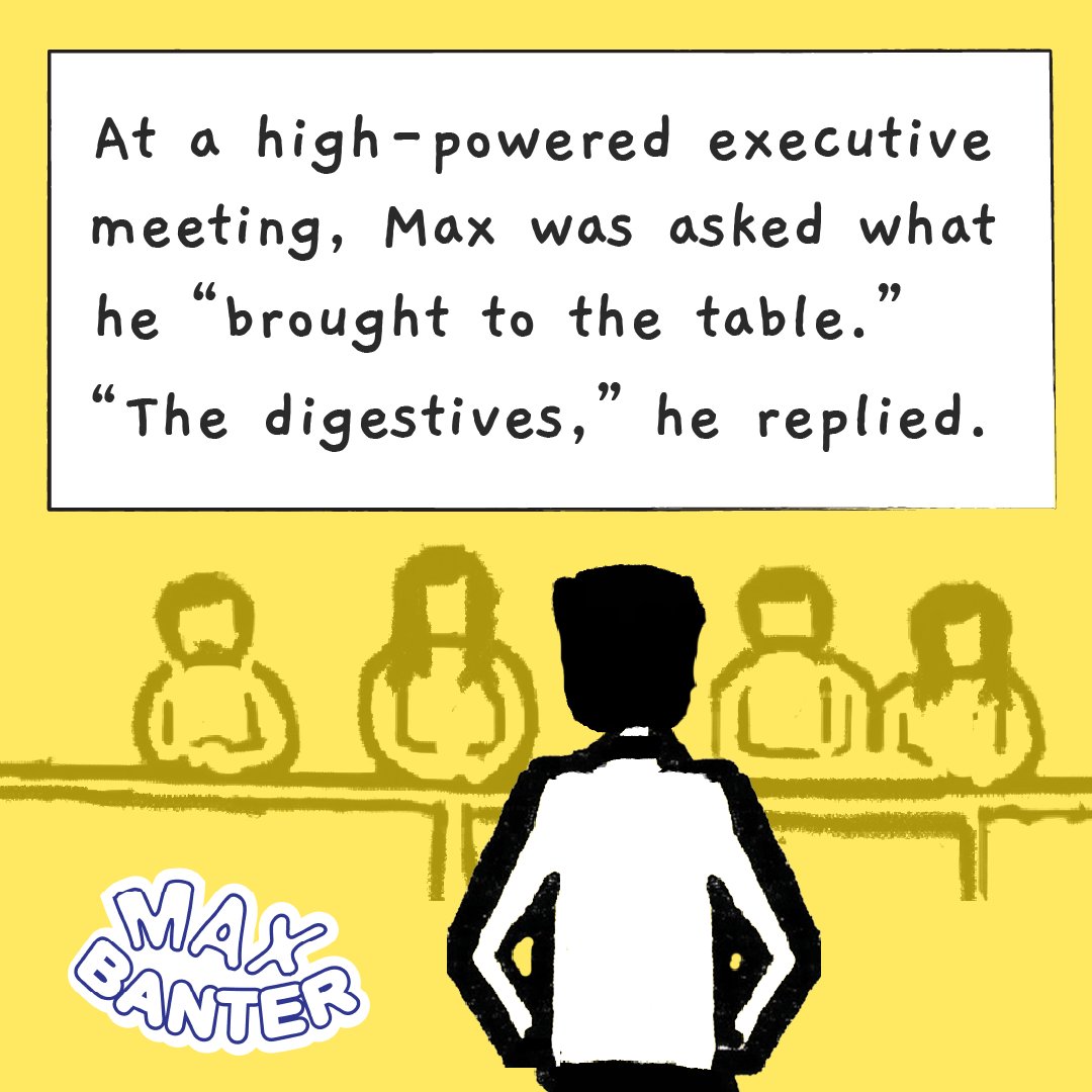 TheMaxBanter's tweet photo. Asked what he brought.
#HighPoweredExecutiveMeeting #Meetings #WorkTwitter https://t.co/DxLqOrl2oT