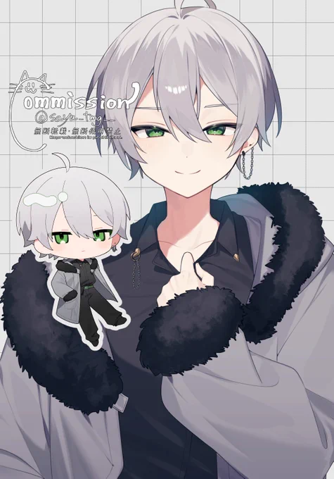 ◇work◇ ぺす様 #pespoon の等身&ミニキャラのお姿を制作いたしました