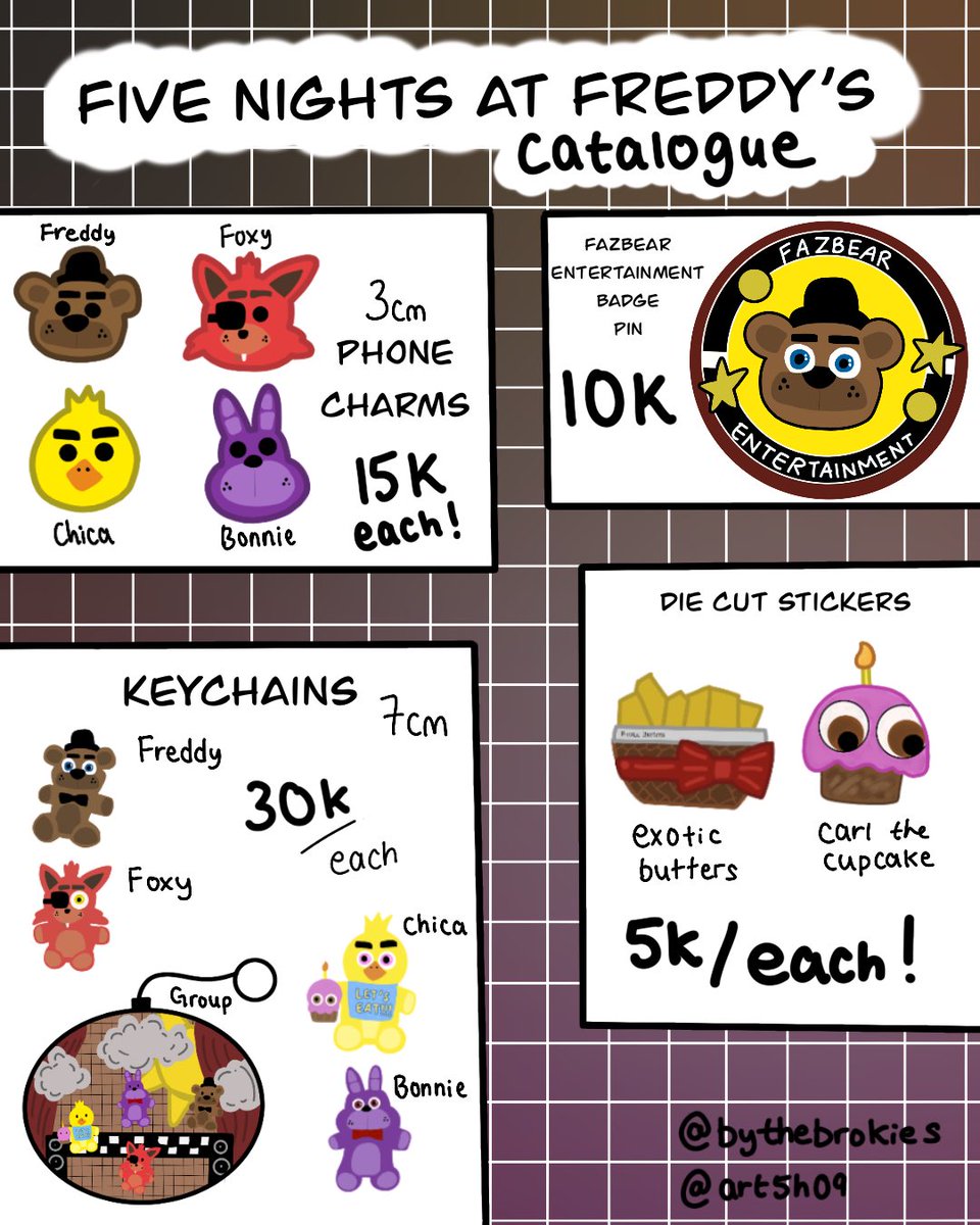 ByTheBrokies's tweet photo. ★ { 🔄&amp;💙are appreciated! } ★

ᯓ★ ByTheBrokies #CF22 Pre-Order is Open!!

🌨️₊˚.  3 - 21 April 2026
🎧 ˚. Day 2 only! (No Mail Order)
☕₊˚. FNAF, Mouthwashing, Jesus
🍰⋆˙⟡ Angel’s Catalogue (1/2)

♫ https://t.co/6RjaK1kT4p… ✩

#comifuro22 #comifuro22catalogue https://t.co/js95HuOmqP