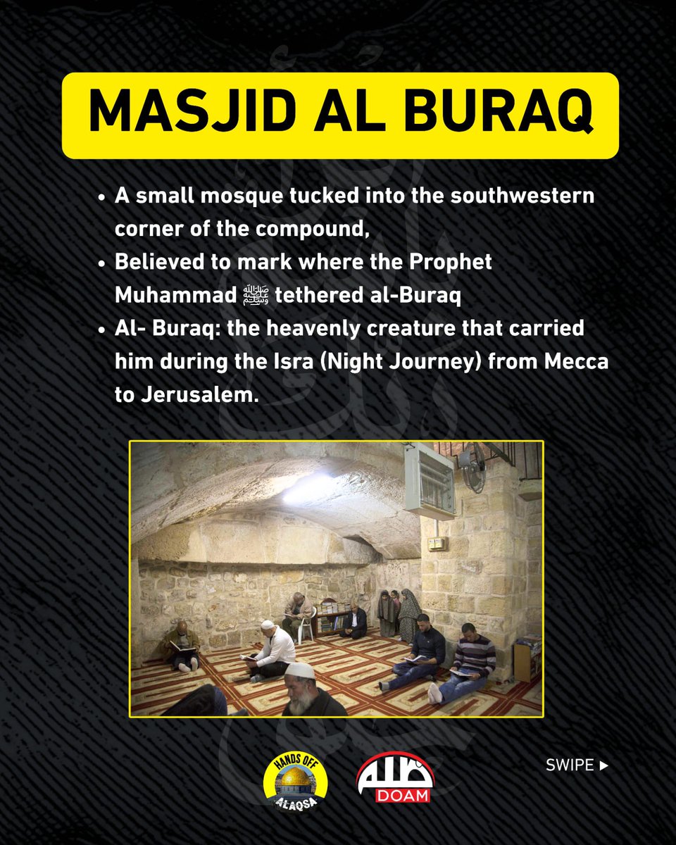 doamuslims's tweet photo. Al-Masjid al-Aqsa is one of the three holiest sites in Islam, and includes the entire compound dotted above. Its significance to Muslims is impossible to understate.|

It is mentioned in the Holy Quran and authentic hadith of our Prophet Muhammad (SAW) by name. 

Beyond this, it holds immense historical and spiritual weight, cherished by the Caliphs who came before and hallowed by the footsteps of the Prophets. May Allah free it from its captors! 

Find out more ➡️

#HandsOffAlAqsa