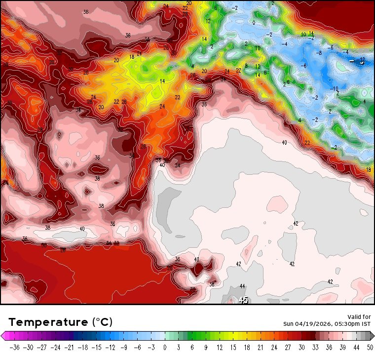 KashmirWeather2's tweet image. 🔥🌡️By mid April #onwards there will be a break in the frequency of Western Disturbances and this is expected to last #until April 23rd or 24th After that the intensity of #Western Disturbances will likely increase once again.
  ​Starting mid April #temperatures are set to rise