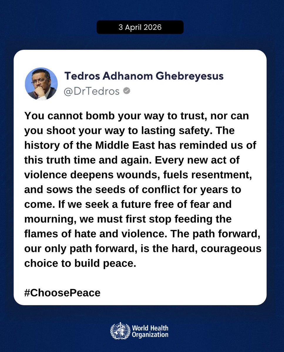 Tedros Adhanom Ghebreyesus tweet media