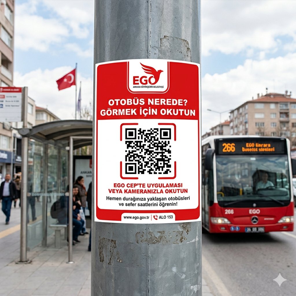 sabitfx's tweet photo. @mavimasa merhaba 👋 otobüs duraklarına karekod eklense süper olur 🤩 Özellikle uygulamayı kullanamayan amcalar ve Ankara'ya dışarıdan gelenler için faydalı olacaktır. Kodu okut, otobüs nerede gör! Örneğin şöyle bir etiket iş görür https://t.co/9eajVqnTR4
