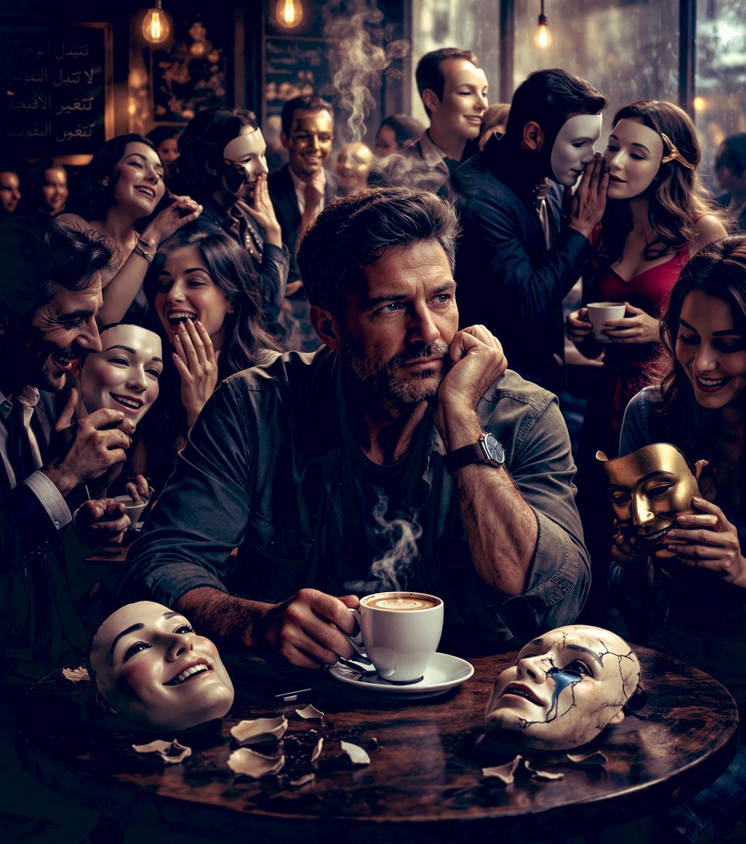 صديقي …
لا تراهن على ثبات أحد …
جميع الوجوة تتبدل ..
(حين)
ينتهي دورك في حياتهم ..
(حين )
لا تعود كما يريدونك أن تكون..
الهدوء لا يعني الوفاء… أحياناً 
هو مجرد انتظار للفرصة..
ما تراه ثباتاً… 
قد يكون فقط مرحلة لم تُختبر بعد..
( ساقول )
الناس مرايا ظروفهم.
( مخادعون)