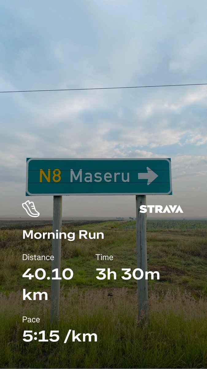 t_uckie's tweet image. My first 40km done ✅ 🙏🏾 

#RunningWithTumiSole
#FetchYourBody2026
#IPaintedMyRun