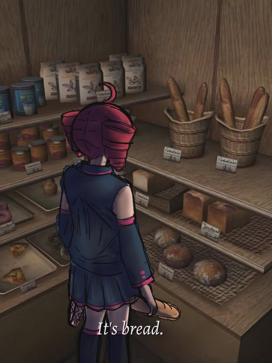 GeraldFG1's tweet photo. It's bread 🥖

Dibujito collab x @simplemortal64

#tetofanart  #重音テト #Teto #KasaneTeto #SillentHill #drawing #art https://t.co/NK88epB7WG