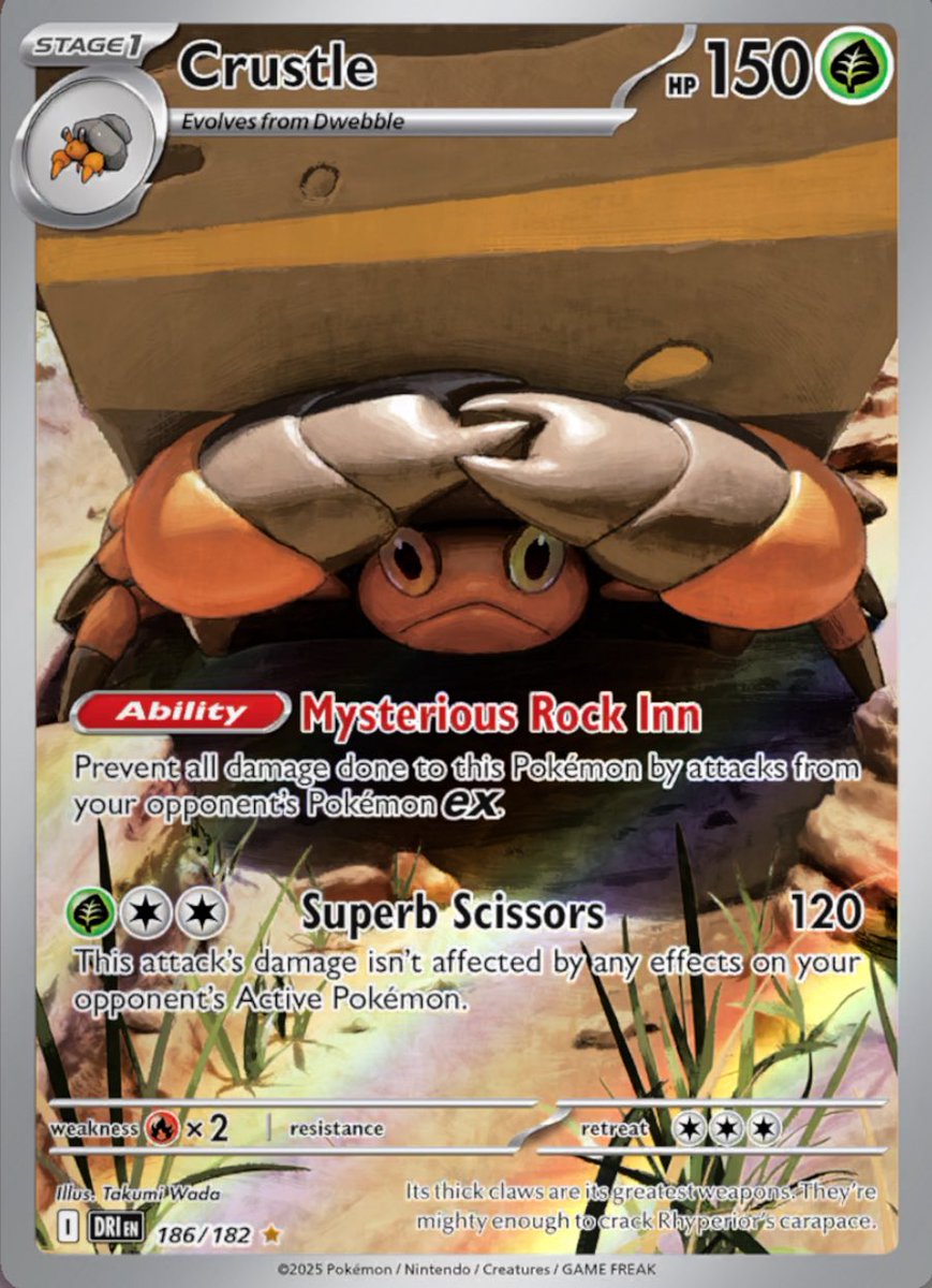 pocketgnom's tweet photo. 2nd Place yesterday at @chrisbrinj online Local with the Fullart 🦀 going 3-1.

R1 vs Grimmsnarl W
R2 vs Lucario W
R3 vs Mr. Fullart Crustle @AridholTCG 
R4 vs Aboliva L (donk) @demif4ye 

+1 PPS8 https://t.co/gPvC5T91Dr