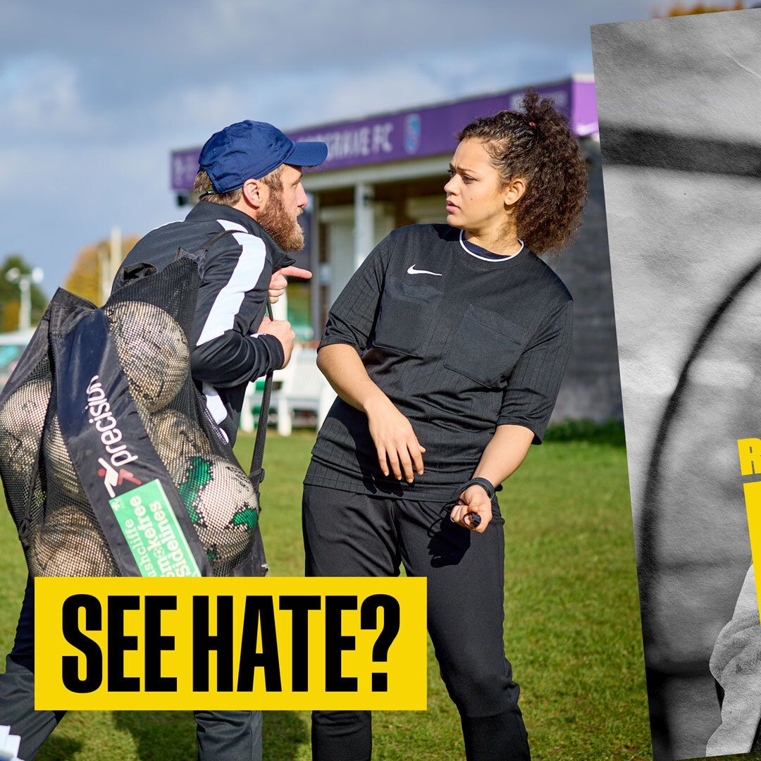 Cheshire_FA's tweet image. We’re asking everyone in grassroots football to report hate so we can punish offenders by banning players, removing points, even closing grounds. Make the game better for everyone by reporting incidents to us 👇

buff.ly/CcM103Y 

#EnoughisEnough