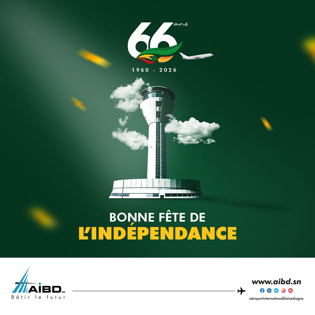 AIBDsa's tweet image. AIBD SA souhaite une excellente fête de l’Indépendance à tous les Sénégalais, en ce jour emblématique de notre histoire

#independenceday #aibdsa #batirlefutur #hubaerien #independance #sénégal