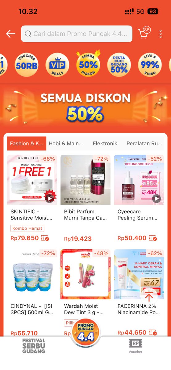 Jangan sampai nyesel dua kali! 😱 Promo Puncak 4.4 cuma hari ini! Diskon s.d 50% untuk brand favorit kamu kayak Skintific, Wardah, sampe Ninja Blender. Klik link di bio sekarang sebelum kehabisan!

s.shopee.co.id/2LU5nIdoko