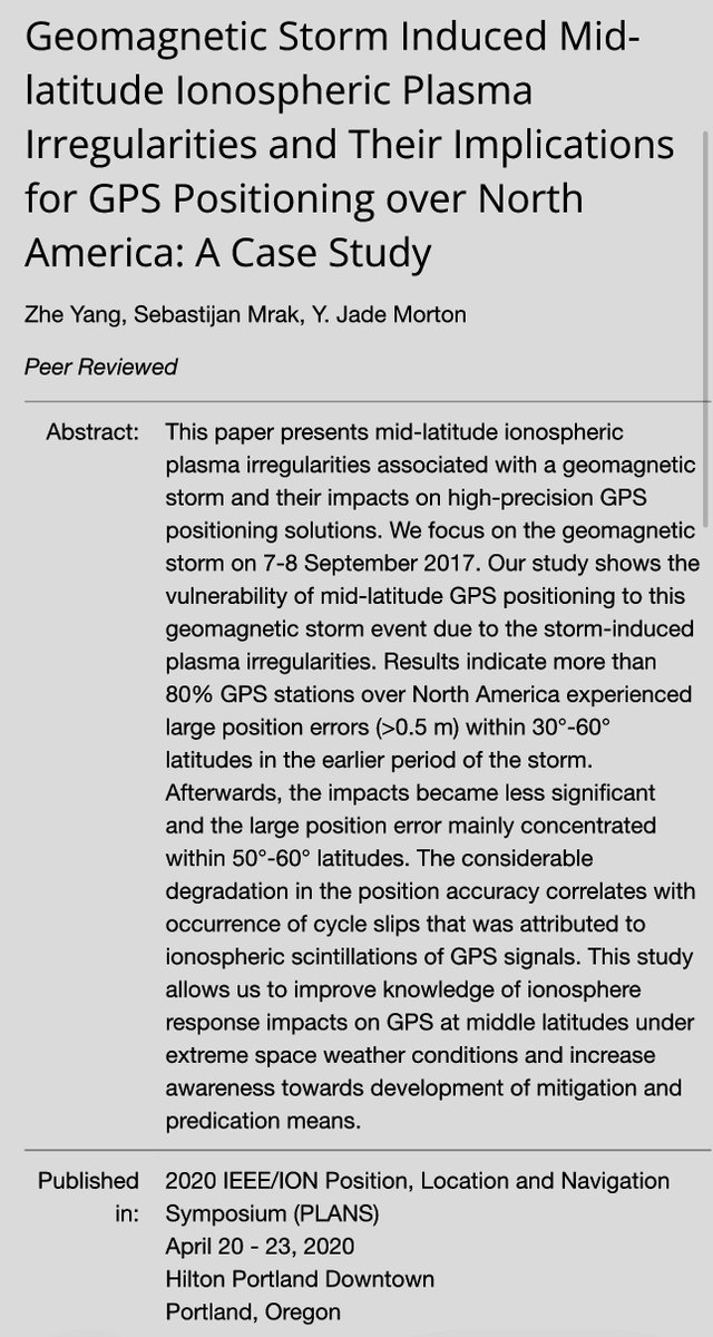 MagnetReconnect's tweet photo. #Geomagnetic Storm Induced Mid-latitude #Ionospheric #Plasma Irregularities and Their Implications for #GPS Positioning over North America: A Case Study 

April 2020

https://t.co/IWe07mAarx

https://t.co/oEU1BhXtqm https://t.co/Spva1qjFul
