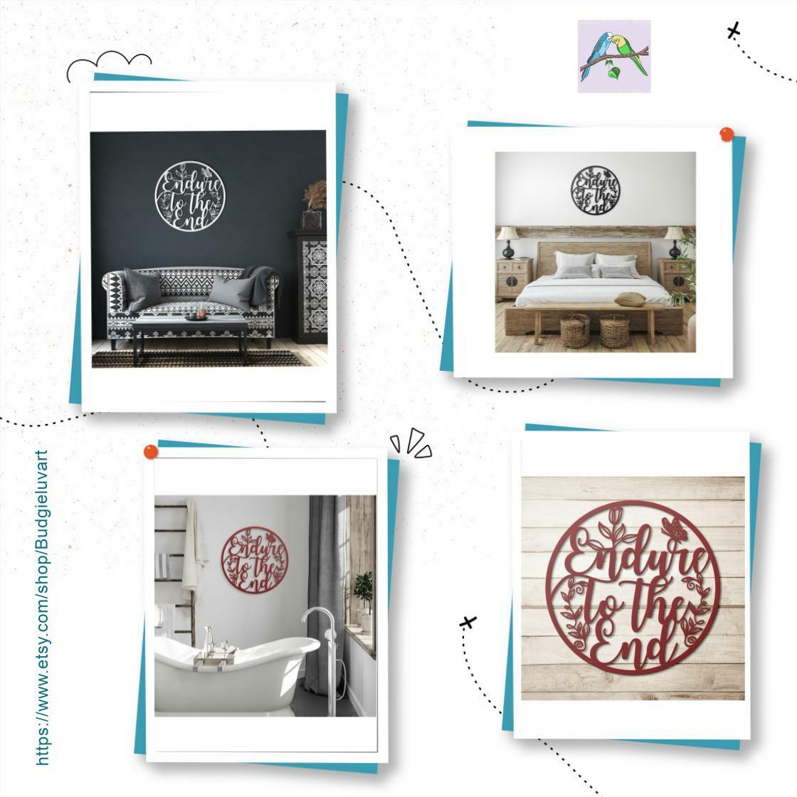 budgieluvart's tweet image. Transform your space with the Endure to the End Metal Wall Art Sign. Inspire resilience and style in every room. Make a statement today! #HomeDecor #WallArt

Shop Now budgieluvart.etsy.com/listing/445329…
