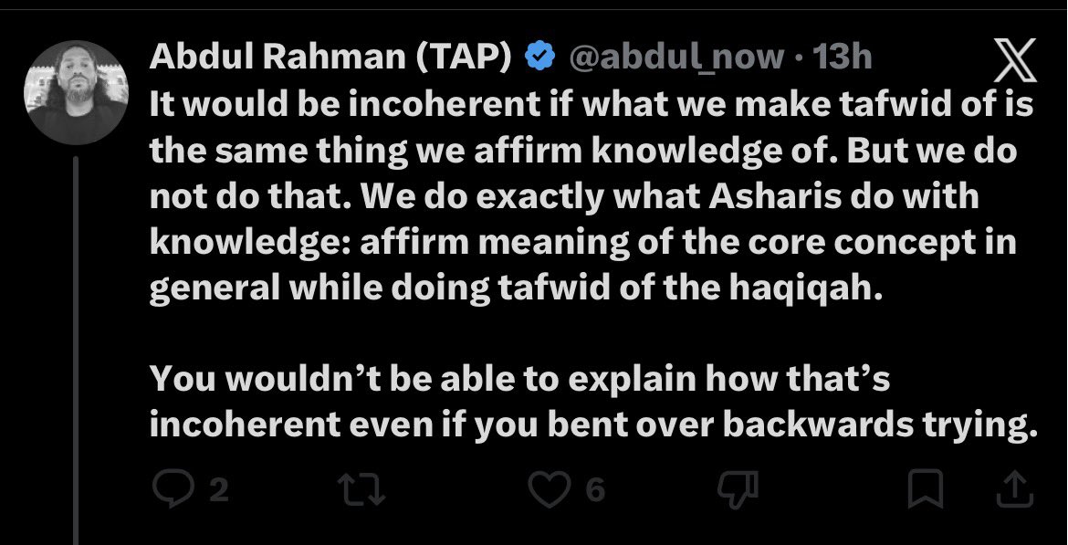 This dude is still going around saying same nonsense he was already refuted of comprehensively 🤦‍♂️

Asharis and Salafis do not, I repeat, do not do same thing with them in affirming any attribute, he is either ignorant of this or just disingenuous. (Check related post)