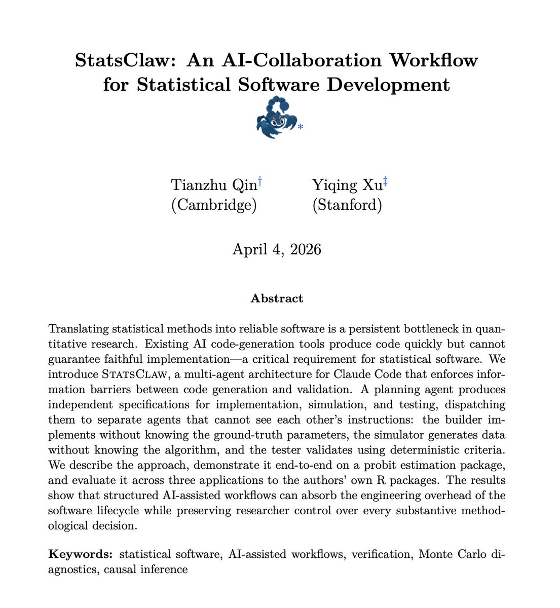 Yiqing Xu tweet media