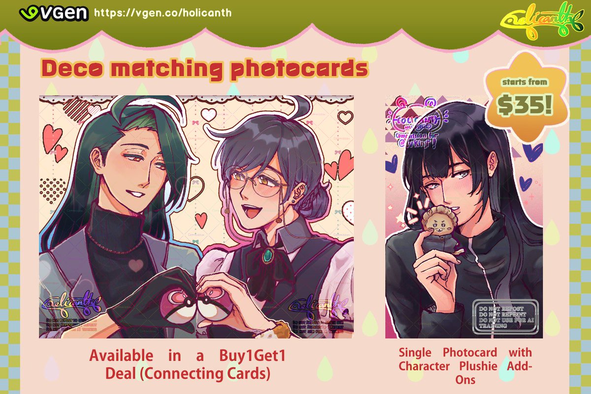 holicanthh's tweet image. 🍎 OPEN COMMISSIONS 🍏
♡ and ↻ are appreciated!

Hello! I'm opening limited slots for my Vgen Comms! Open until the end of April!
#VgenOpen #VgenComm #opencommissions