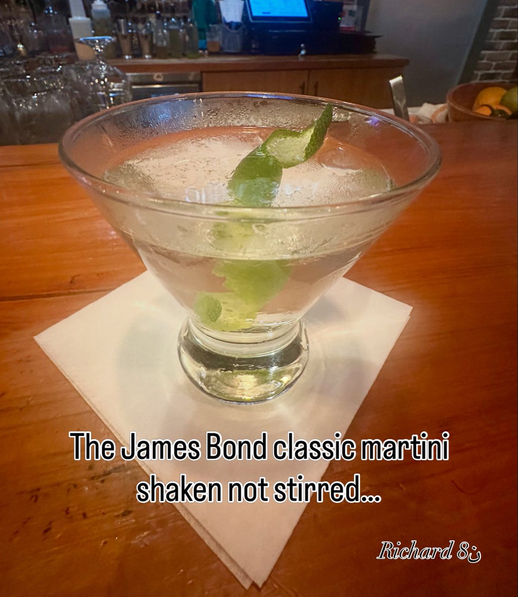 RealHRH_Richard's tweet photo. @aishahhasnie Why not join me for a #JamesBond 007 Classic #Martini shaken but not stirred… 8ن https://t.co/UjBGIb50aZ
