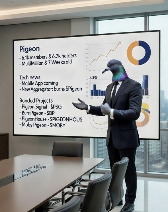 dukeofmomoney's tweet photo. First pick was March 3rd, 2nd is today

$Pigeon one month ago was impressive

But the growth in community, team, and tech is staggering for just 1 month and only weeks after initial run up

Cult status: Legendary https://t.co/ES7UOZ0OwP