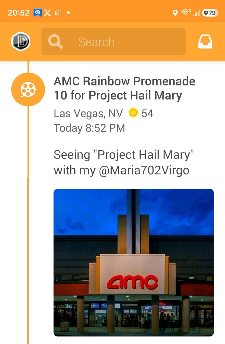 DiamondLouX's tweet photo. Finally seeing #ProjectHailMary with my @Maria702Virgo 🍿☺️ #AMC https://t.co/gfWyD4heDB
