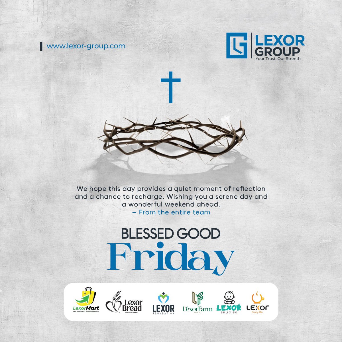 LexorUg's tweet photo. In quiet moments, we reflect on sacrifice and the enduring power of hope. 🙏 #Goodfriday #Lexorgroup https://t.co/PhD4H9vKD1