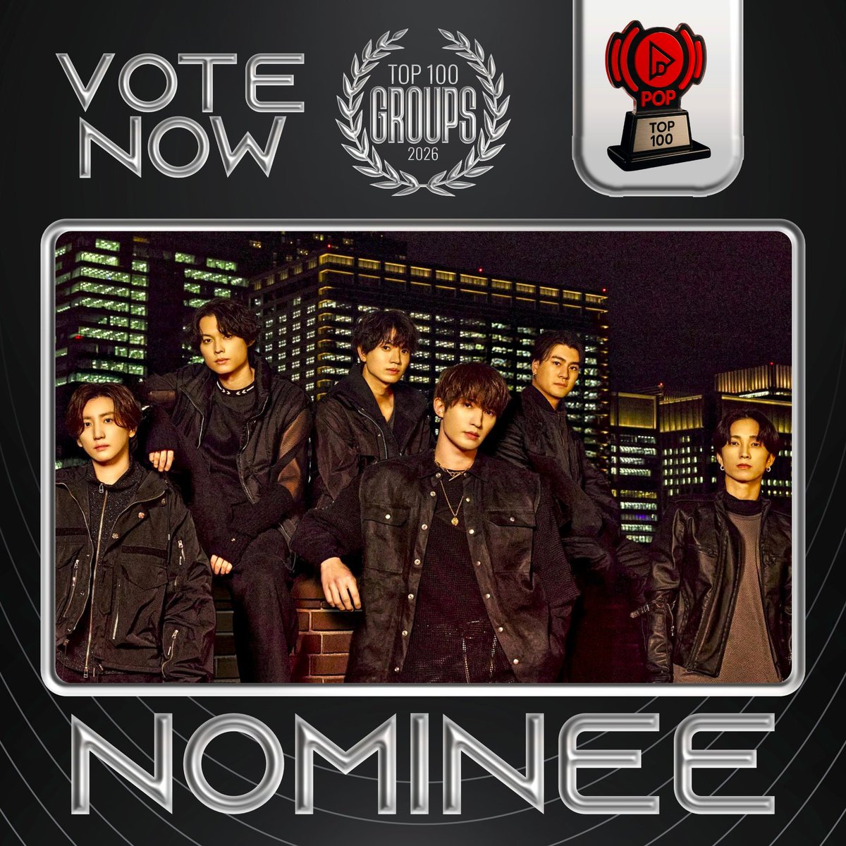 TOP100KPOP's tweet photo. SIXTONES has been nominated for the Best Group Award 🏆

👉 VOTE: https://t.co/pMt3a8OHss https://t.co/AEEBQYqkjP