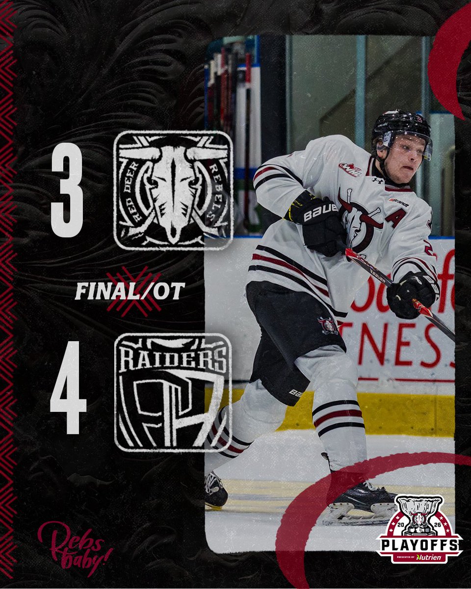 Rebelshockey's tweet image. Left it all on the ice. 

Pushed Game 5 to overtime, and while the series ends 4-1 in favour of PA, the Rebels can hold their heads high after an incredible effort.

#RDREBELS #WHLPlayoffs #FeedingtheFuture