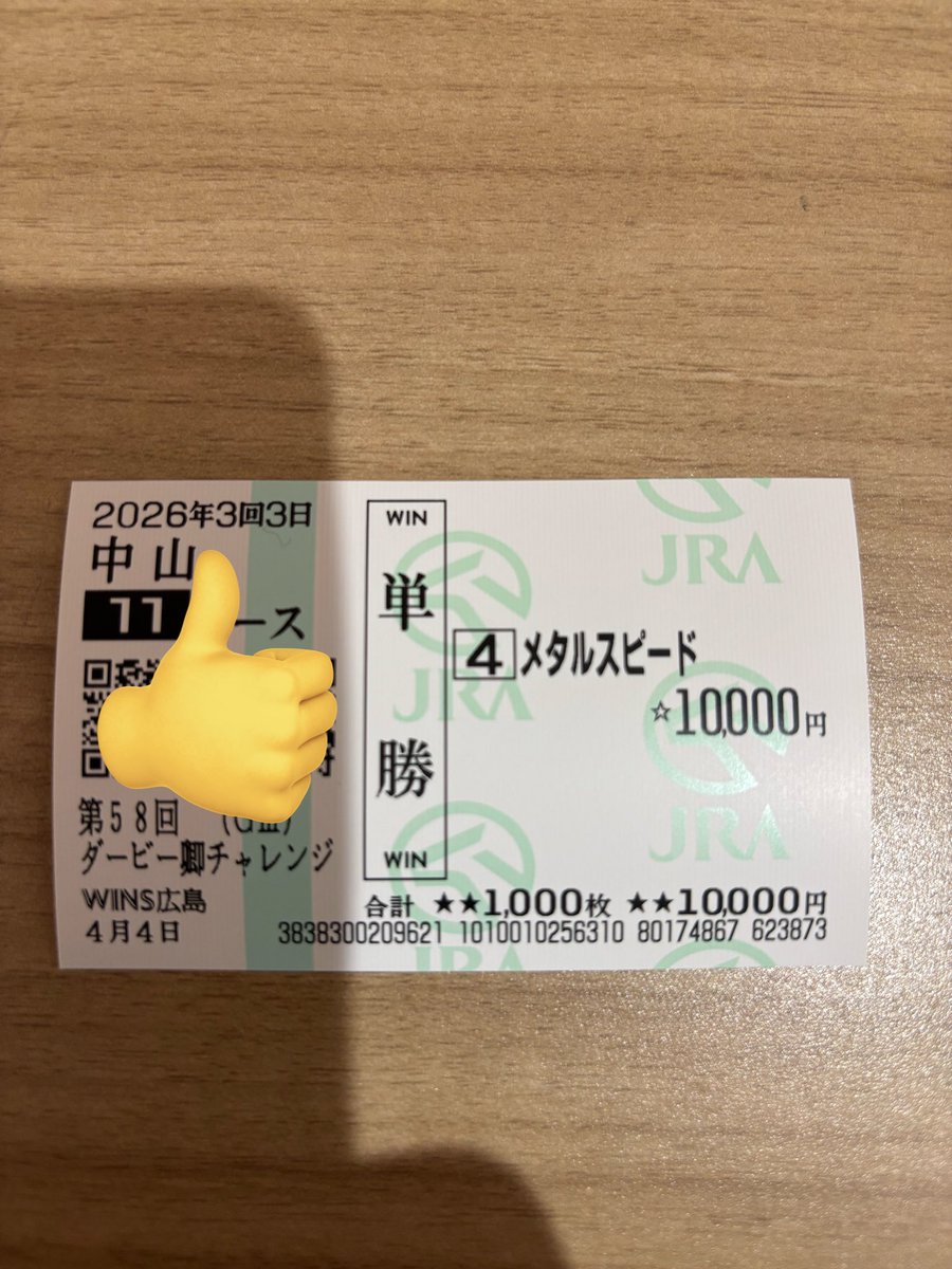 clothingasa's tweet photo. #ダービー卿CT
#メタルスピード
頑張ってください🐎 https://t.co/pWKlHkuD88