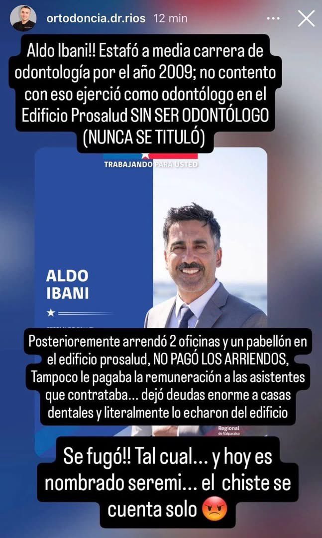 El nuevo seremi de salud, parece que para estar en el gobierno hay que tener prontuario. #KastLaGranEstafa