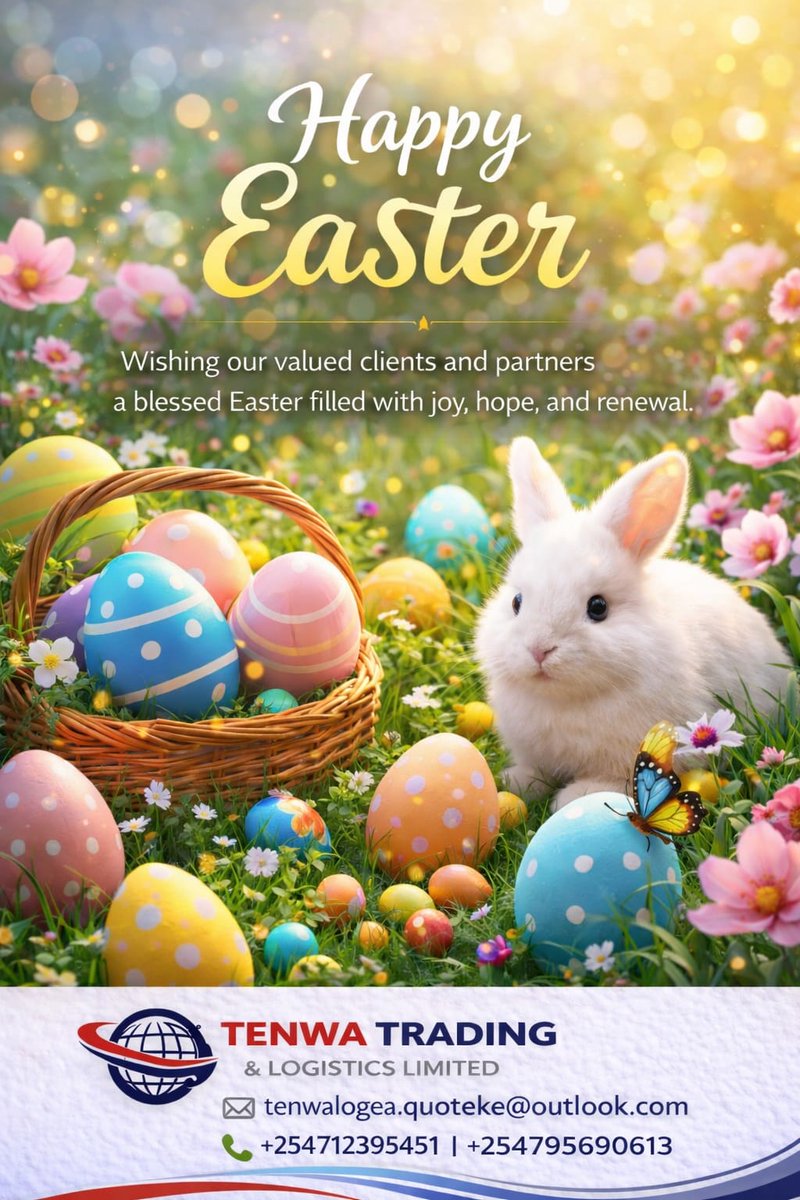 machara895's tweet photo. We exist because you trust us with your logistics and customs brokerage needs 
Happy Easter holidays https://t.co/s5MDQb5nom