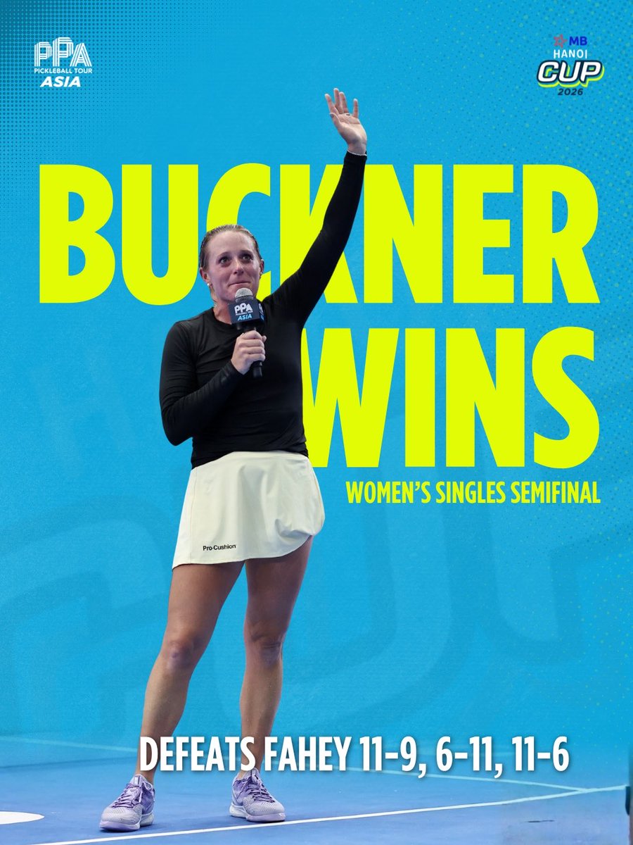 PPAtour's tweet photo. Brooke Buckner &amp; Kaitlyn Christian are going to the #HanoiCup Women’s Singles Final! 🙌🏆 

@BrokeBlender 🆚 @KK_Christian https://t.co/U7o8oAQmL8