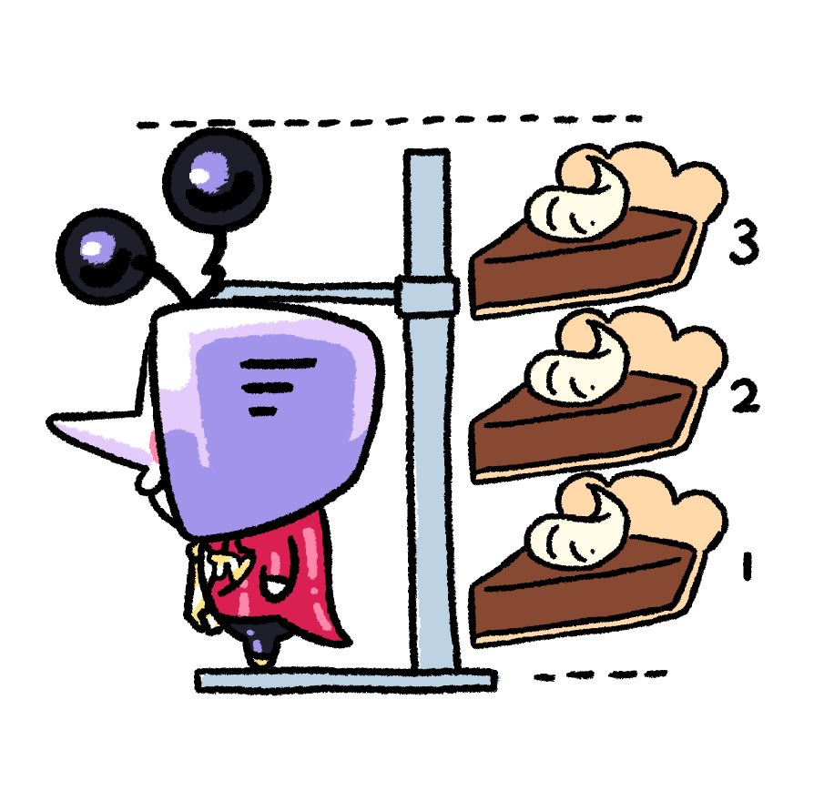 our top scientists re-measured and re-confirmed: he is still only three (3) slices of pie tall