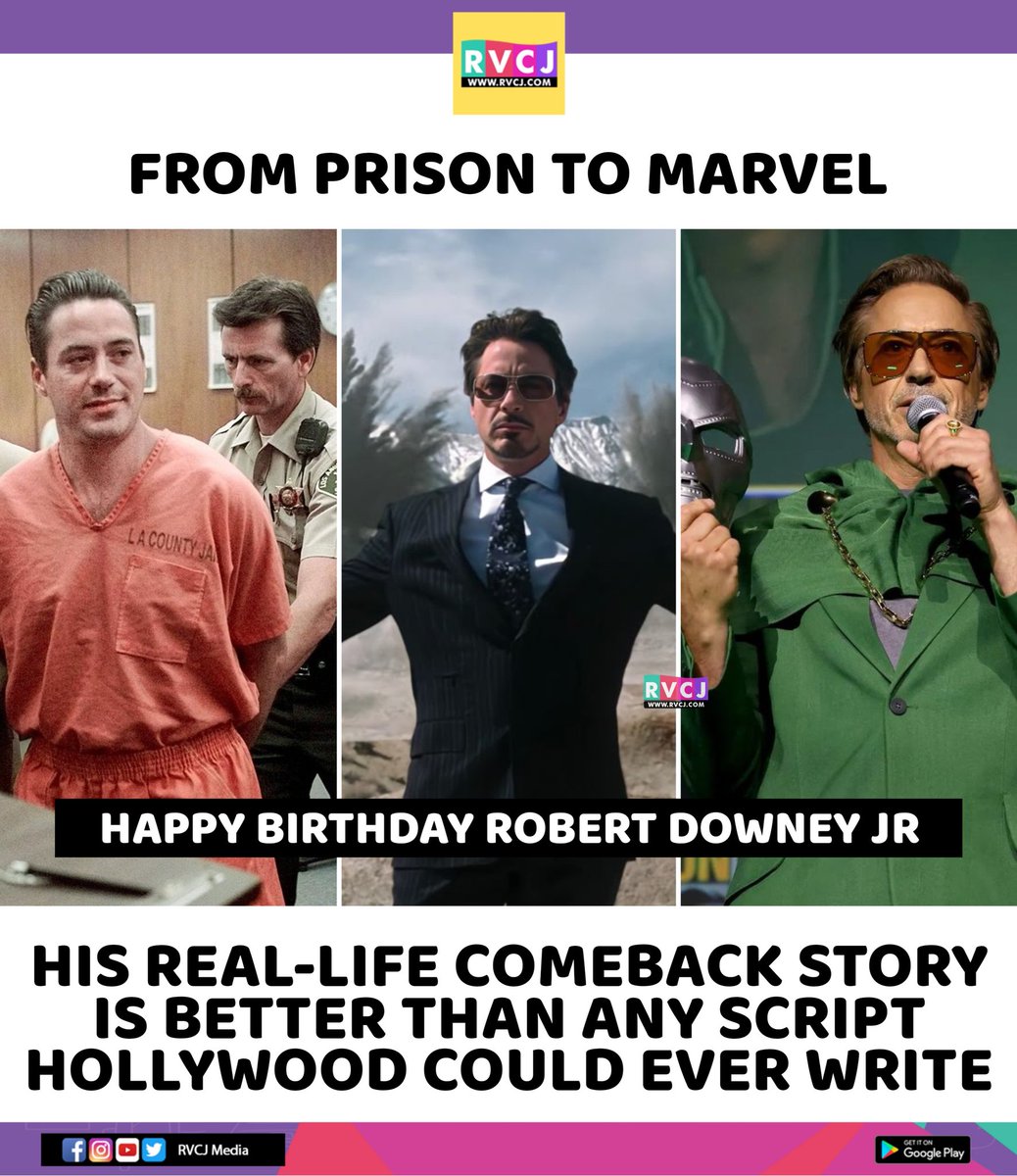 rvcjmovies's tweet image. Happy Birthday Robert Downey Jr.

#robertdowneyjr #ironman #tonystark #avengersdoomsday #marvelstudios