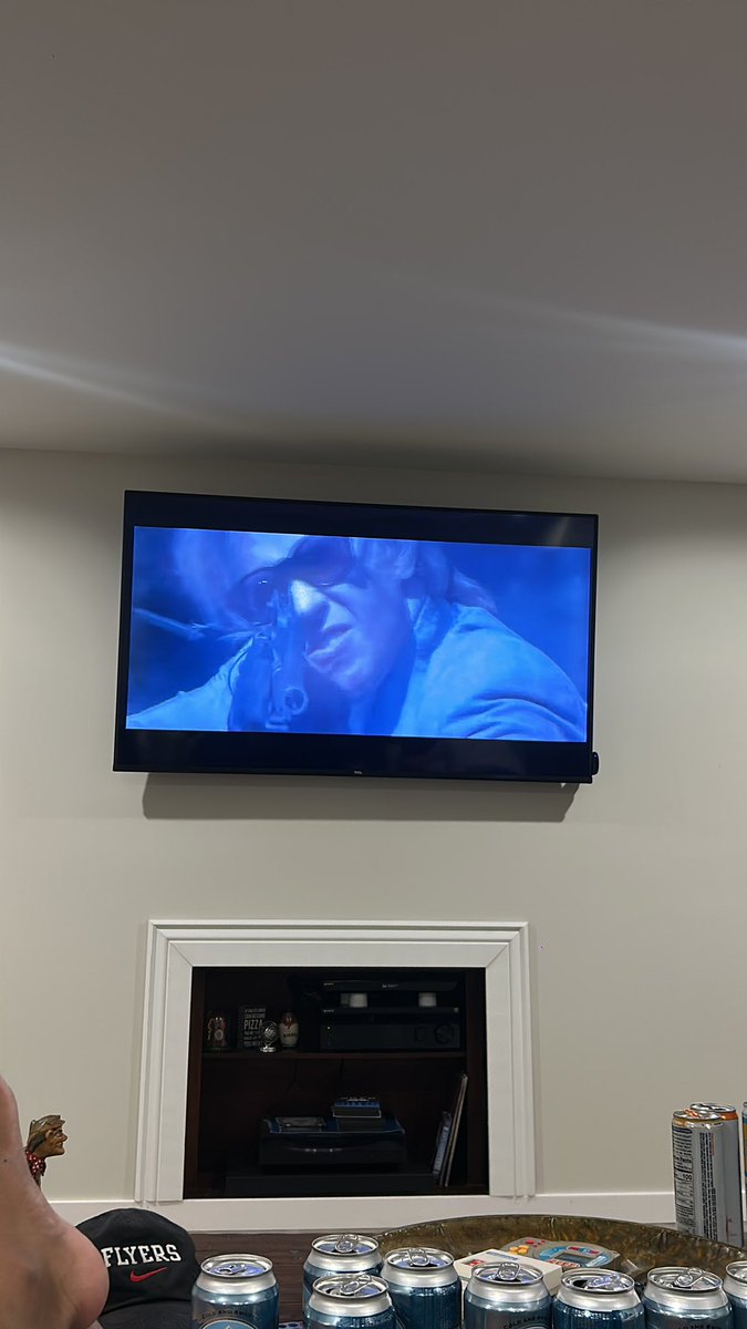 Watching one of the best scenes in movie history