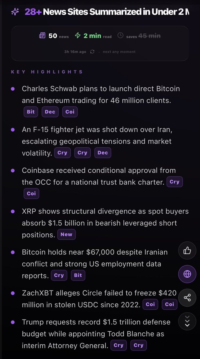 web3flashcom's tweet photo. ⚡️ Top news from the last 12 hours in crypto https://t.co/UaUMVo9Atf