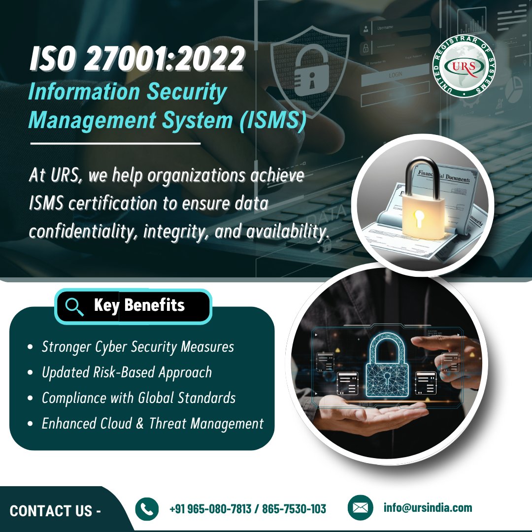urs_certificate's tweet photo. ISO 27001 certification confirms that URS implements globally recognized best practices to protect information assets and manage data security risks.

#iso27001 #ISMS #informationsecurity #riskmanagement #isocertification #informationsecurityrisk #securitycontrols #urs https://t.co/1lm3jMRuPa