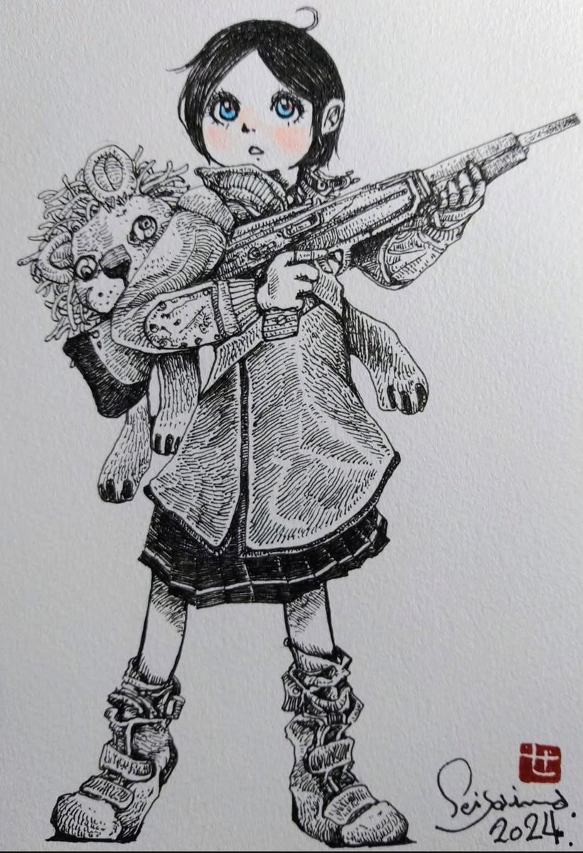 イマムラセイヤ ペン画 tweet media