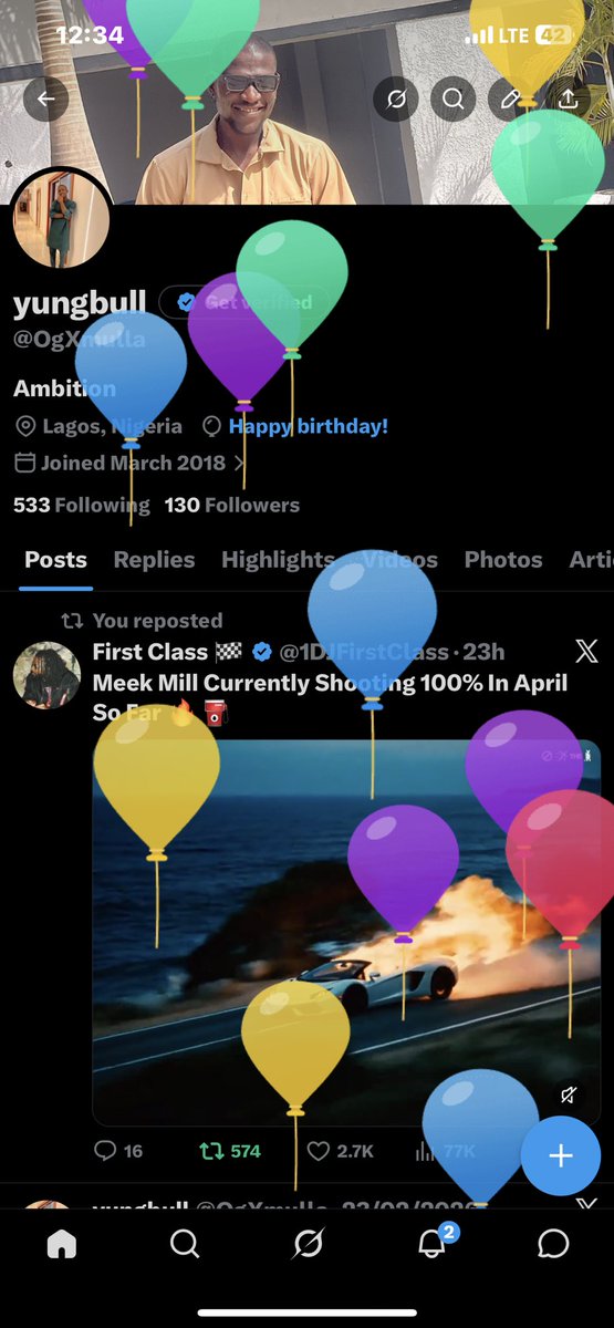 It’s my birthday 
I got some fucking balloons