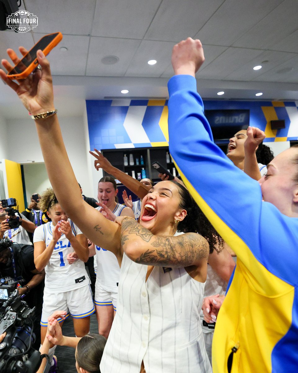 MarchMadnessWBB's tweet photo. One more game!! 

#WFinalFour x @UCLAWBB https://t.co/NE45AWx3Zb