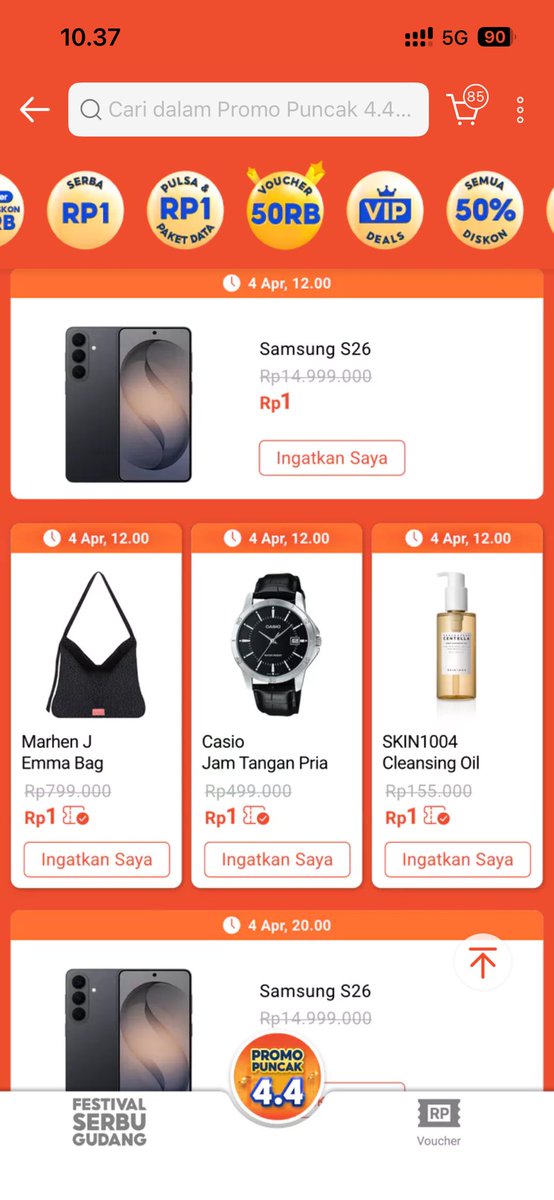 Nasi bungkus aja Rp10 ribu, ini iPhone cuma Rp1! 🤯🔥

Hari ini bener-bener hari keberuntungan buat yang jarinya paling gesit. Cek kategori Serba Rp1 sekarang juga di aplikasi. Ingat, stok terbatas banget! Mana nih tim pemburu flash sale? 👇

s.shopee.co.id/BPbDbnngj