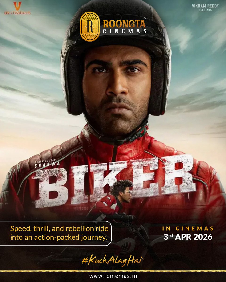 High speed, high stakes, and a journey that never slows down 🏍️⚡
Feel the adrenaline, the rebellion, and the thrill in every turn.
This is not just a ride… it’s an experience 🔥

#RoongtaCinemas #KuchAlagHai #RoongtaEntertainment