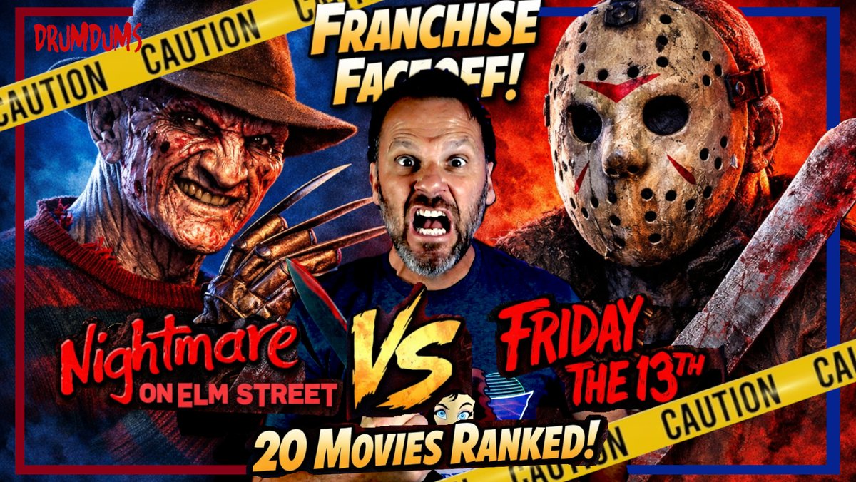Drumdums's tweet image. If you remember, last month we ranked the Scream and Halloween franchise together, sort of a franchise faceoff. Today, we're doing it again with Friday the 13th and A Nightmare on Elm Street. 20 movies. Two beloved franchises. Let's rank!! #Fridaythe13th #NightmareonElmStreet