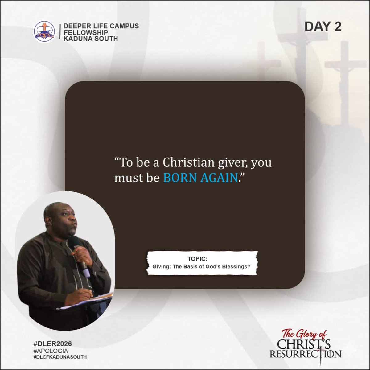 DLCF_AFIT's tweet photo. The Glory of God is our Signature. We will get from the Lord and we will give to the Lord. This is a New Relationship.
#Apologia #dler2026 #Easter #GoodFriday #dl
https://t.co/yXdoMtUxpA https://t.co/UAD55TYYqB