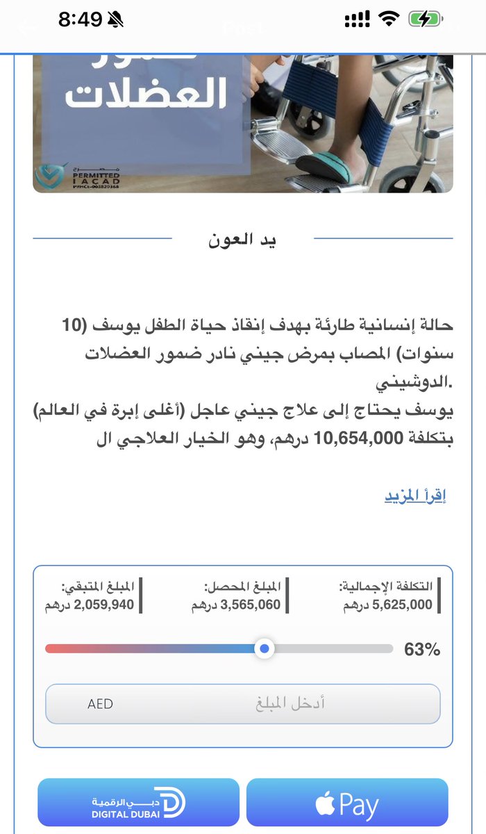 خلال يوم واحد فقط بالامس.. قفزت نسبة اكتمال المبلغ من 36% تقريباً الى 63% 👏